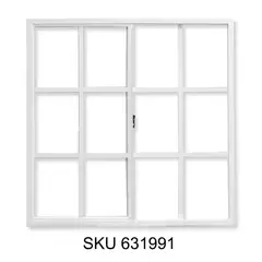 HOLZTEK - Ventana 120x120cm Pvc Cuadricula