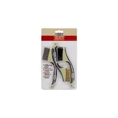 HYDE TOOLS - Juego de Cepillos Miniatura Latón Nailon Acero Inoxidable X 3 Piezas
