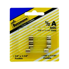 SM - Fusible Tipo Tubo Bussmann para Sistemas de 250 Voltios y 0.5 Amperios