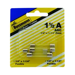 SM - Fusible Tipo Tubo Bussmann para Sistemas de 250 Voltios y 1.5 Amperios