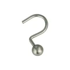 PROSOURCE - Gancho para Cortina con Bola Niquel Satinado