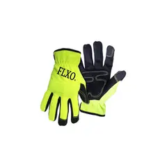 BOSS - Guantes Task Talla L Para Mecánico En Cuero Sintético Color Amarillo