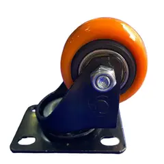 RODAMEX - Rodachina Pvc Naranja Giratoria 2"