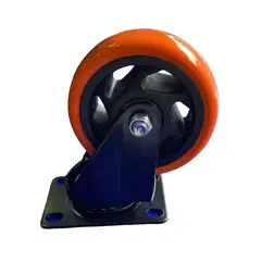 RODAMEX - Rodachina Pvc Naranja Giratoria 4"