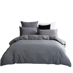 MY HOME STORE - Duvet Bicolor Gris Oscuro Semidoble