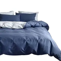 MY HOME STORE - Duvet Bicolor Azul / Gris Claro King