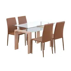 INVAL - Comedor Diniza Café 4 Puestos 75x70x120 cm