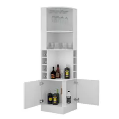 BYLMO - Bar Esquinero Syrah Plus Blanco 46 cm con Dos Puertas