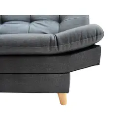 INDUSTRIAL BASESTILOS - Sala Moltochic Lino Negro + Cojines Mostaza Patas de Madera