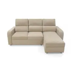 HOGAR VENECIA - Sofá en L Bethel Tela 95x210x155 Taupe