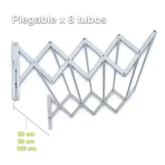 INDUSTRIAS CK - Tendedero Plegable de 80cm Ancho x 8 Varillas
