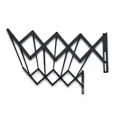 INDUSTRIAS CK - Tendedero Plegable de 80cm Ancho x 8 Varillas Negro