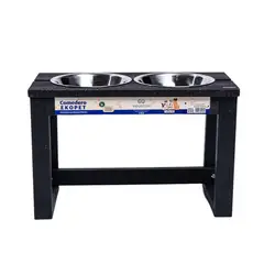GENERICO - Comedero Para Perro Madera Plástica Talla Xl 53x32x23 Gris Induecon