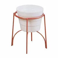 REJIPLAS - Base Con Patas Para Matera Ovalado 21X20X21Cm Acero Plastificado Golden Rose