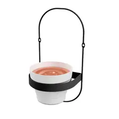 REJIPLAS - Soporte Para Matera Set X2 Ovalado Acero Plastificado Negro