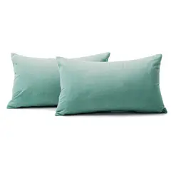 BANZAY - Kit X2 Funda para Cojín Almohada Tela 70x50 - Menta