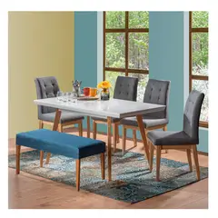 ALL STAR - Juego de Comedor 6 Puestos High Class Picasso