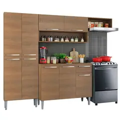MADESA - Cocina Integral Emilly Top 2.30 Metros - Marrón