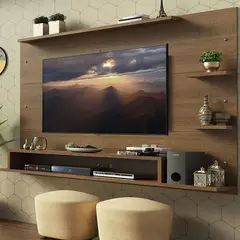 MADESA - Panel para TV Alfa Hasta 60 Pulgadas con Estantes y Nichos