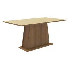 MADESA - Mesa de Comedor Rectangular Tapa de Madera 5364 Marrón/crema