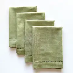 SILVIA LONDONO TEXTILES - Servilleta Verdeseco X 4 Dobladillo De Ojo
