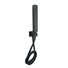 INKORPORAR - Set ducha de mano Modern teleducha negro mate 3 pzas.