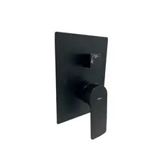 INKORPORAR - Grifería Ducha Spazio Monocontrol 2 Funciones Negro Mate Placa Slim Consumo 9.3 l/min