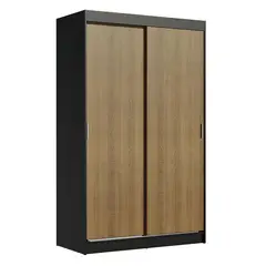 MADESA - Closet Tokio 218X109X54 2 Puertas Negro Marrón
