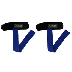 CORE SPORTS - Lifting Strap Azul Con Muñequera Rigida