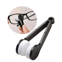 GENERICO - Cepillo Limpiador De Gafas Doble Cara Microfibra Portatil