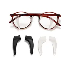 GENERICO - Gancho Soporte para Gafas Anti Caída Silicón Antideslizantes Negro