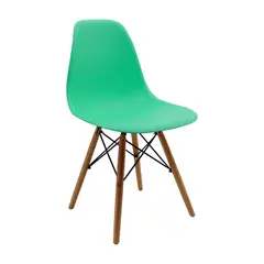 OR DESIGN - Silla Auxiliar Eames Verde Menta Patas en Madera