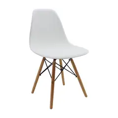 OR DESIGN - Silla Eames Blanca Patas en Madera Set X 12 Unidades