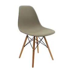 OR DESIGN - Silla Eames Beige Patas en Madera Set X 12 Unidades