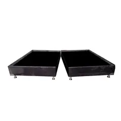 undefined - Cama Base Semidoble Dividida 120x190 con Pestaña en Color Grafito Pata