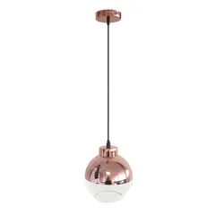 SPECTRUM - Lámpara Decorativa 1 Luz E27 Metal Cobre Vidrio Producto Certificado