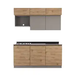 CORONA - Cocina Integral Bilbao 1.80 Metros Incluye Mesón en Sinteredstone Poceta Derecha y Cubierta Con 4 Fogones Integrados