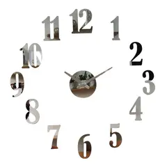 undefined - Reloj De Pared 3d Acrílico 70x70 Cm Plata Amsterdam