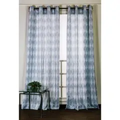 CASA BONITA - Cortina Arlequin 150x220 Blanca Gris