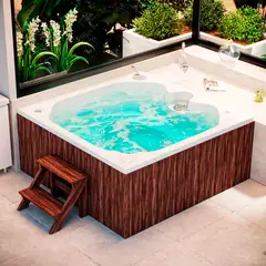 FIRPLAK - Hidromasaje Spa Santorini 180X180Cm Básica Bco