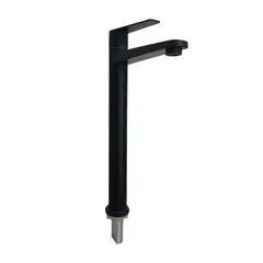 CCOL - Grifería para Lavamanos Alta Agua Fria Negro Ciffra