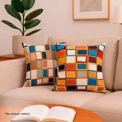 CASA BONITA - Forro Funda para Cojín Cuadrado Palermo Surtido 45 x 45 cm
