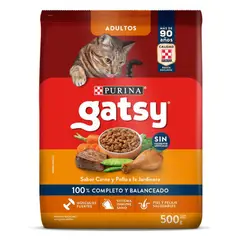 GATSY - Alimento Seco Para Gato Adulto Pollo Y Carne 500g