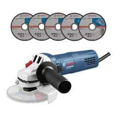 BOSCH - Pulidora Angular 4 1/2 Pulgadas 710 W 12000 RPM GWS 700 + 5 Discos