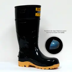 DQ - Bota Pvc Negro Guerrera Agua T/36 Robusta Paq x 5 Pares