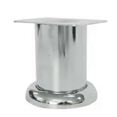 MADECENTRO - Pata Acero Cromado 60 mm Diámetro 47 mm 302