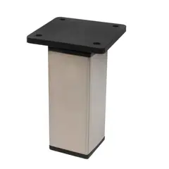 MADECENTRO - Pata Acero Niquelado 60 mm 38 x 38 mm con Nivelador Superior 595