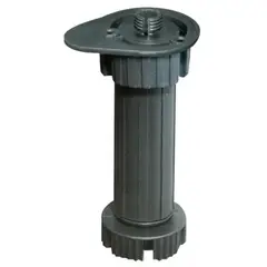 MADECENTRO - Pata Niveladora Plastica H 100 mm con Soporte Frontal Zocalo x 4 Unidades