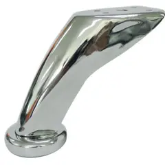 MADECENTRO - Pata Diagonal con Base Diámetro 43 mm Acero Cromado 90 mm 306