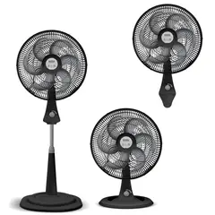 SAMURAI - Ventilador Turbo Silence Maxx 3 en 1, 3 Velocidades, Negro